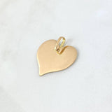 Dije Placa Corazón 2.1gr / 2.3cm / Lisa Oro Amarillo