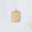 Dije Placa Cuadrada 2.1gr / 3.2cm / Lisa Oro Amarillo