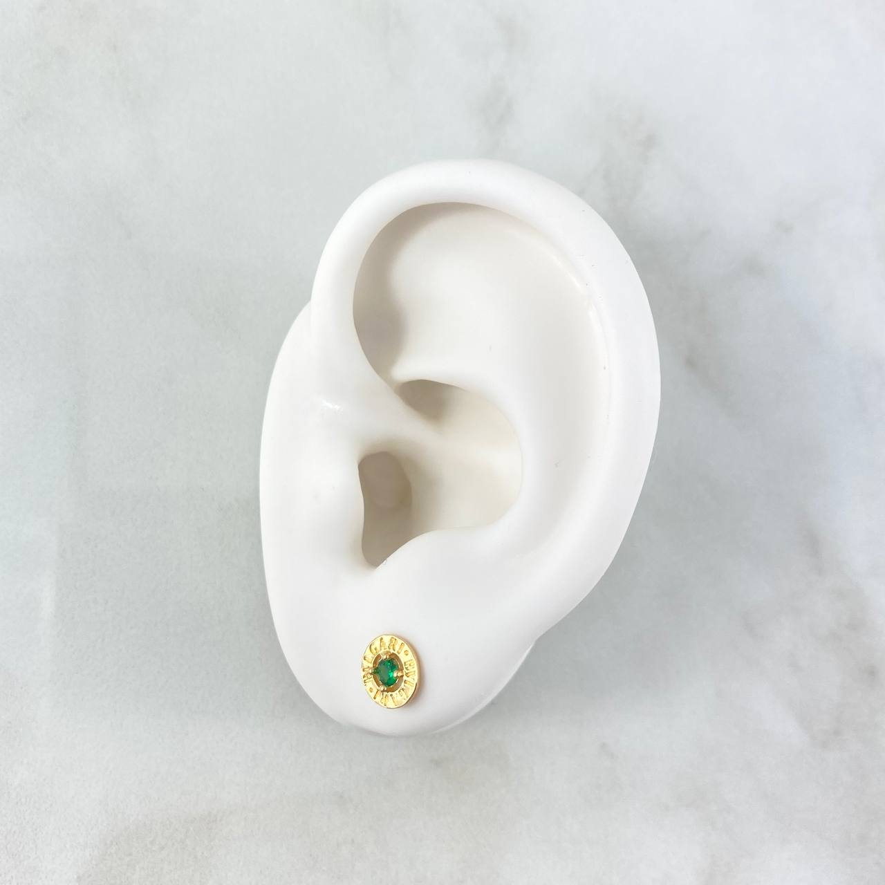 Topos Rustico 1.1gr / 7mm Circon Verde Oro Amarillo