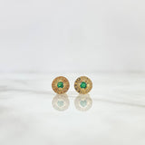 Topos Rustico 1.1gr / 7mm Circon Verde Oro Amarillo