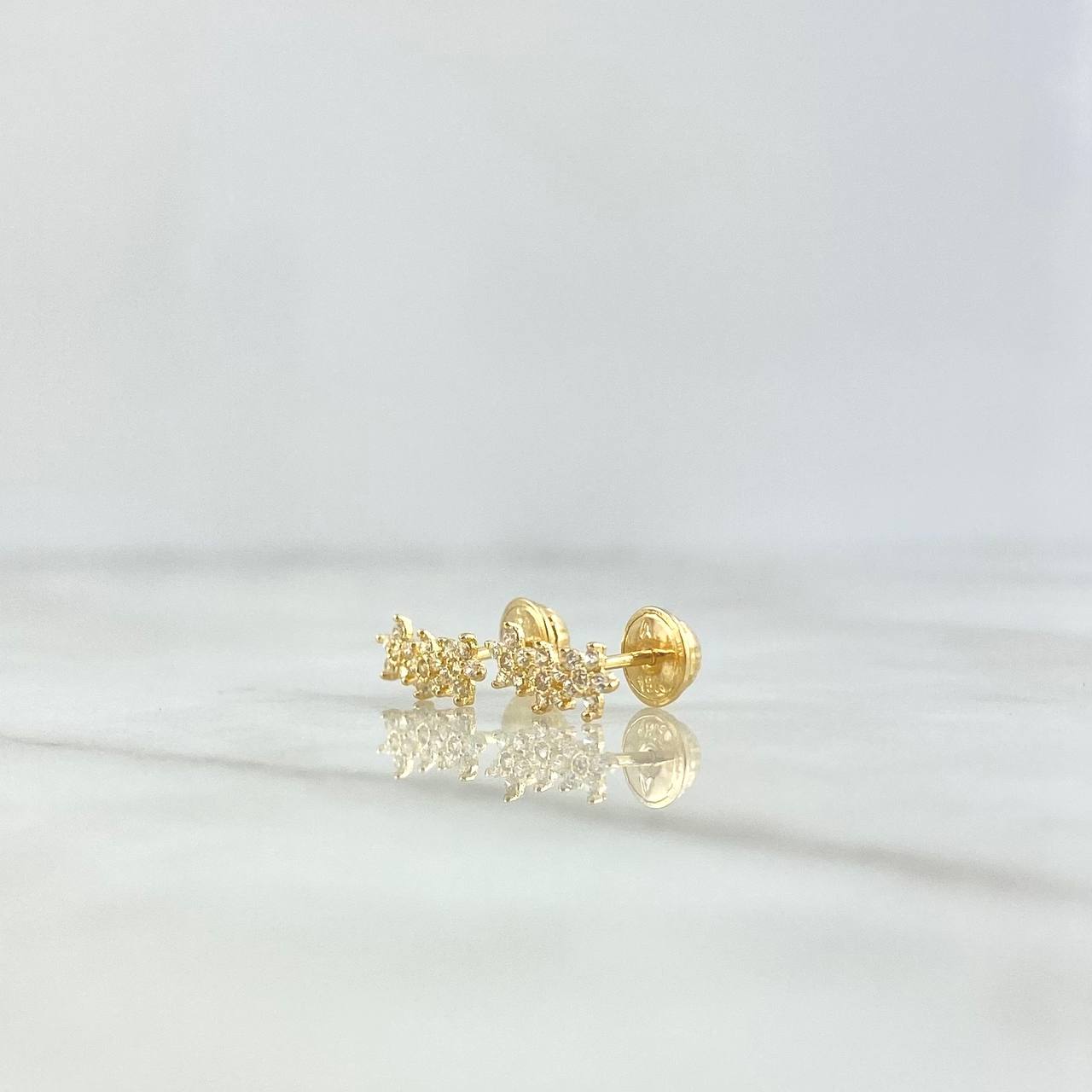 Topos Arco De Flores 0.75gr / 1cm / Circones Blancos Oro Amarillo ©
