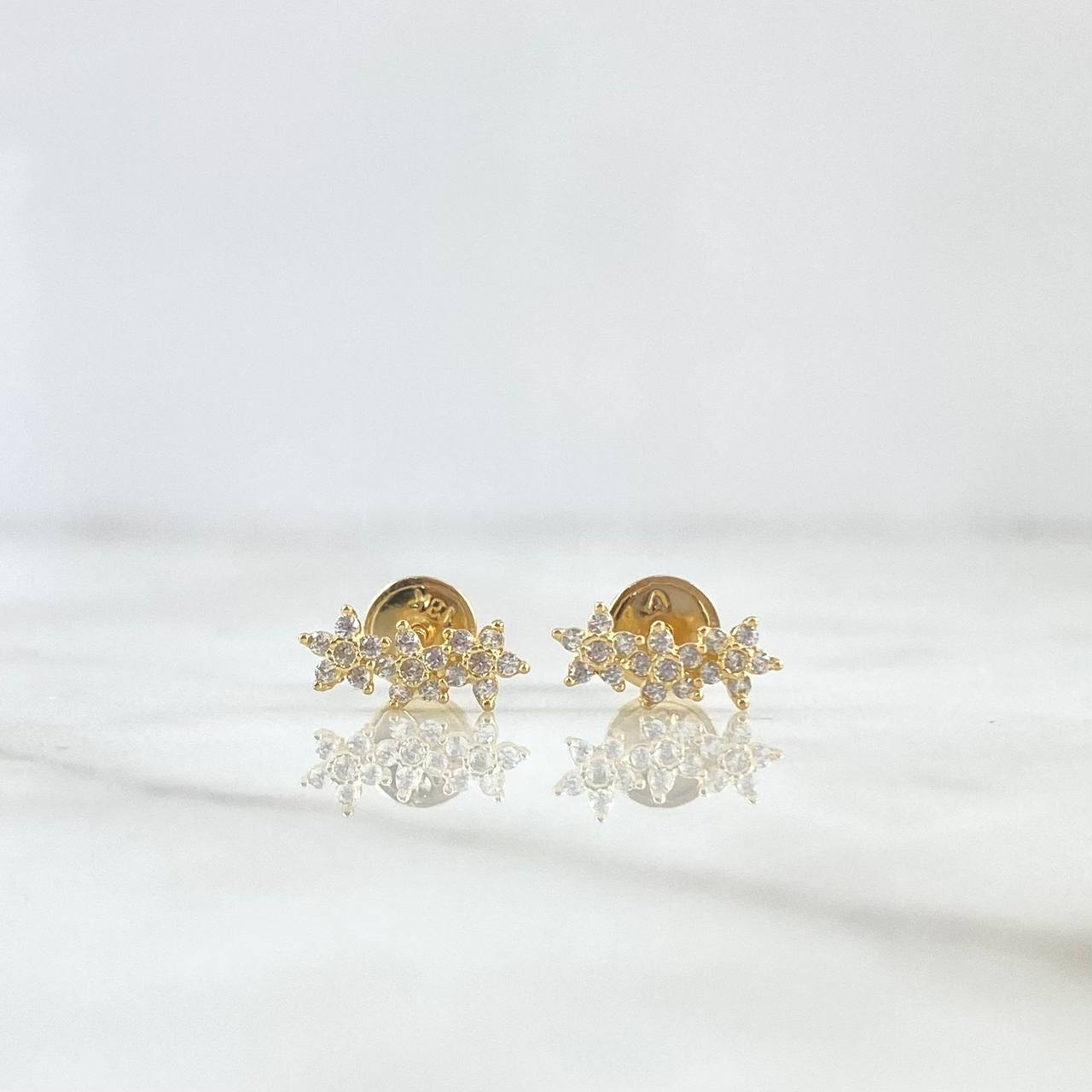 Topos Arco De Flores 0.75gr / 1cm / Circones Blancos Oro Amarillo ©