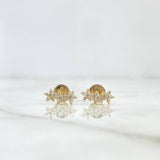 Topos Arco De Flores 0.75gr / 1cm / Circones Blancos Oro Amarillo ©