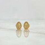 Topos Virgen Guadalupe 0.7gr / 8mm Ovalada Oro Amarillo 18K ©