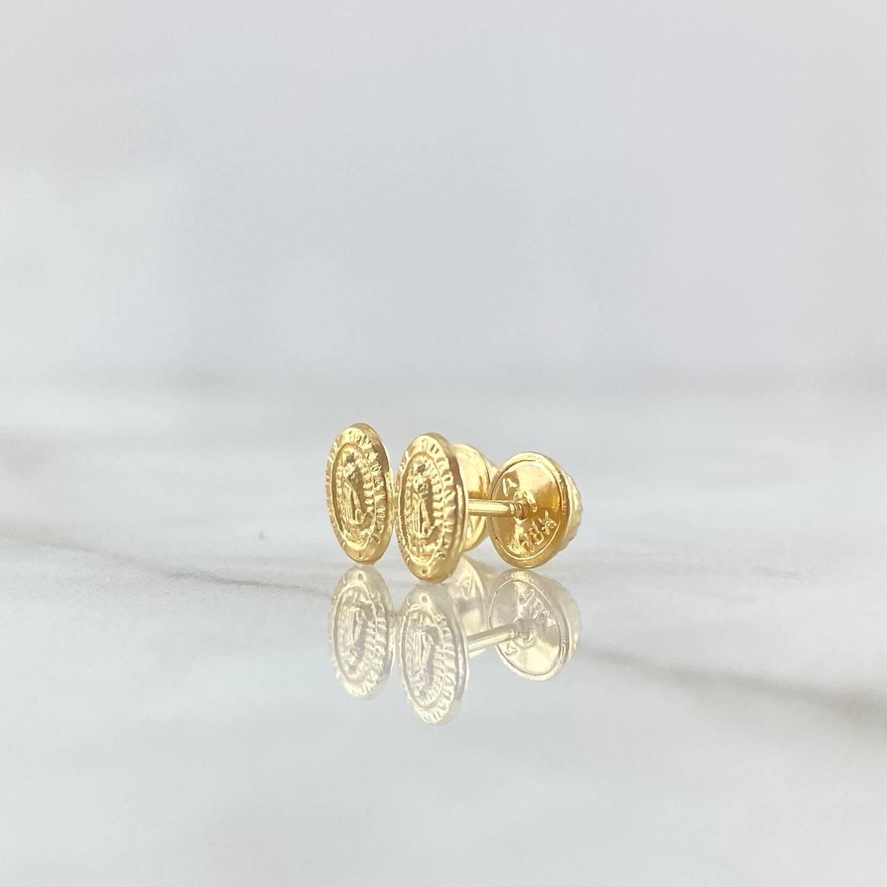 Topos Virgen Guadalupe 0.75gr / 8mm Ovalada Oro Amarillo 18K ©