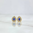 Topos Gota Pera 0.85gr / 7mm Circones Azul blanco Oro Amarillo