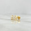Topos Flor Cinco Petalos 1.1gr / 6mm Circones Blancos Oro Amarillo