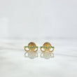 Topos Gafas 0.65gr / 3.6mm Circones Verdes Oro Amarillo 18K *