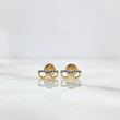 Topos Gafas 0.65gr / 4mm-9mm Circones Azules Oro Amarillo 18K