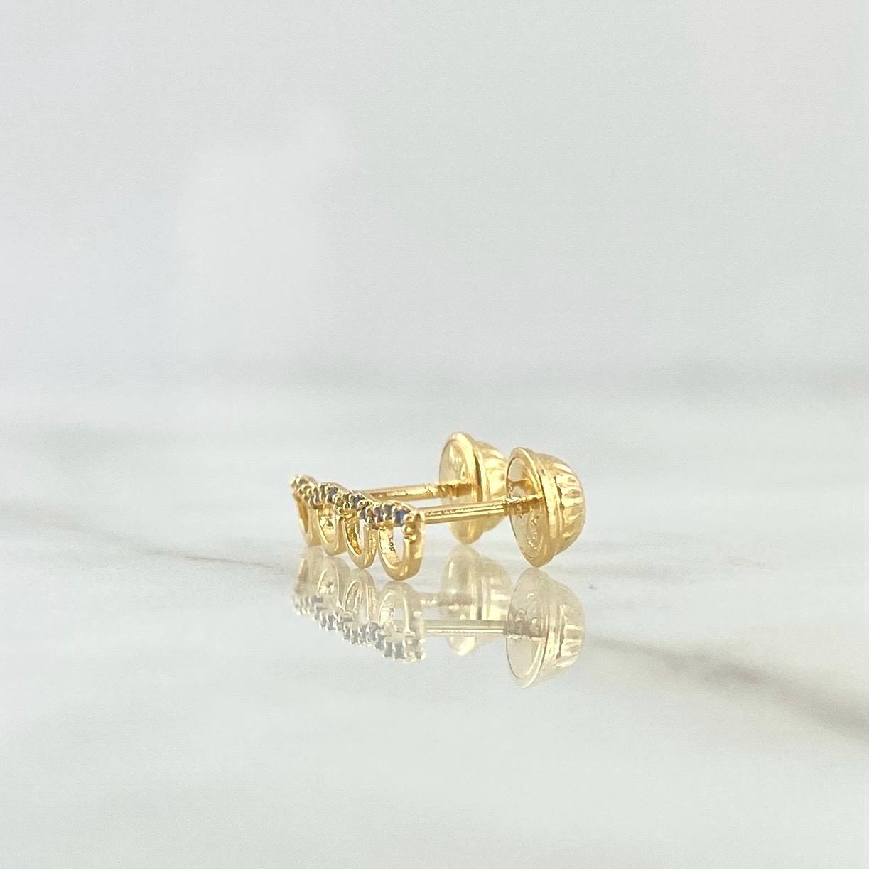 Topos Gafas 0.65gr / 4mm-9mm Circones Azules Oro Amarillo 18K