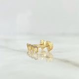 Topos Gafas 0.65gr / 4mm-9mm Circones Azules Oro Amarillo 18K