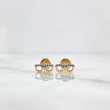 Topos Gafas 0.65gr / 4mm-9mm Circones Azules Oro Amarillo 18K