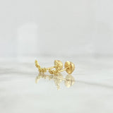 Topos Arco Flor 0.7gr / 1cm-Circones Blancos Oro Amarillo