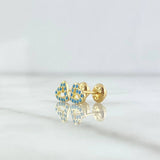 Topos Corazón Manchado 0.9gr / 7.5mm Oro Amarillo ©