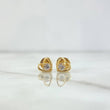 Topos Corazón Silueta 1.05gr / 6mm Circon Blanco Oro Amarillo *