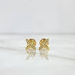 Topos Abeja 0.85gr / 7mm Circones Blancos Oro Amarillo ©