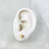 Topos Mariposa Parcial 1.1gr / 6mm Circones Azul Blanco Oro Amarillo