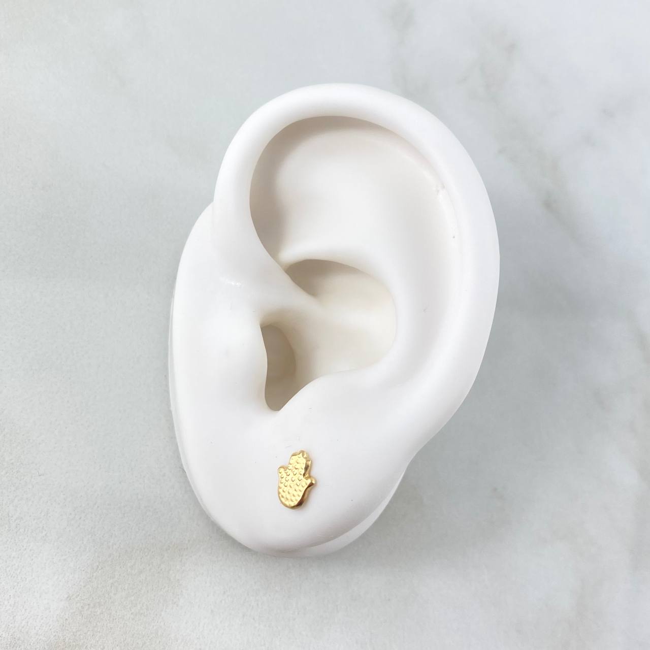 Topos Mano Hamsa Texturizada 0.55gr / 7mm Oro Amarillo