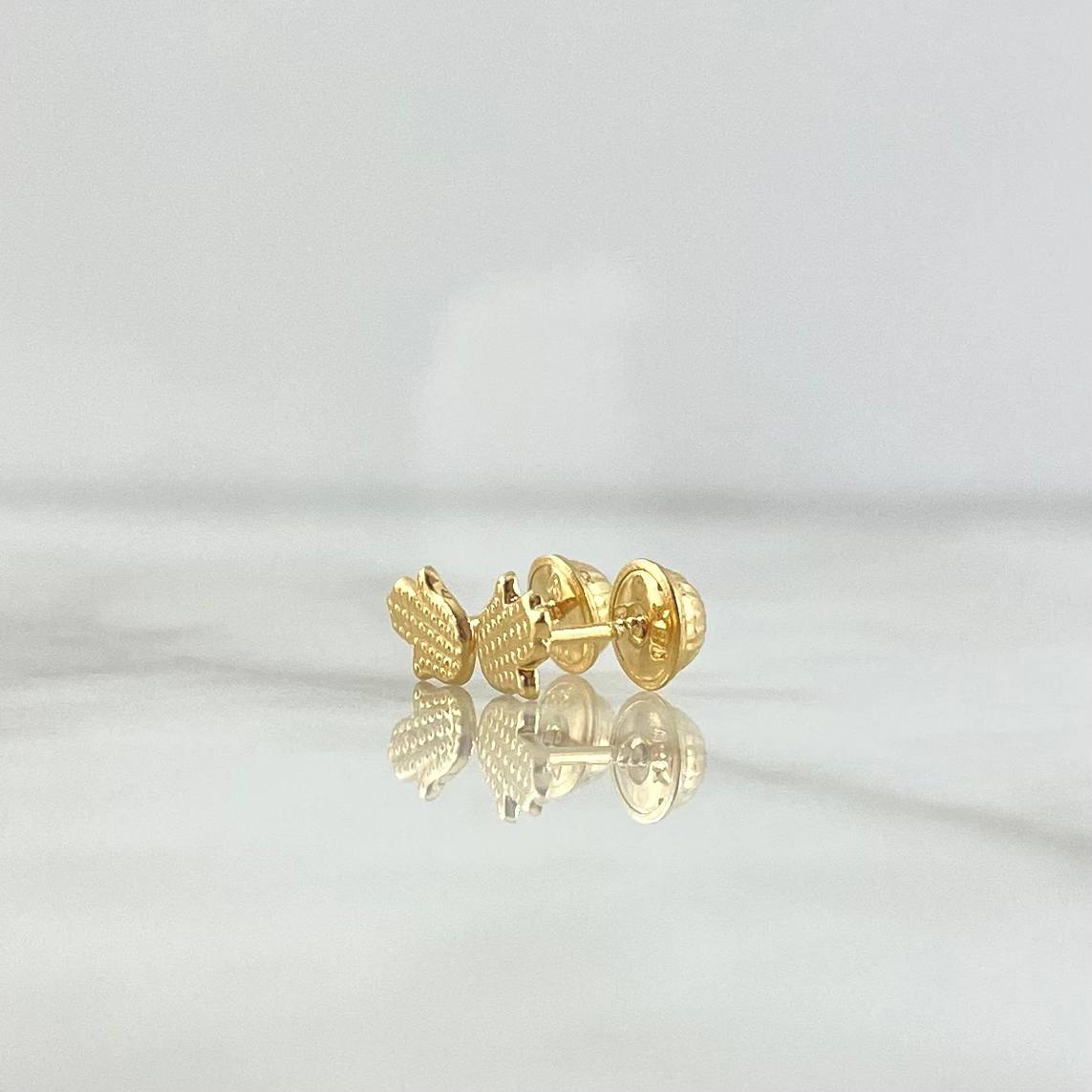 Topos Mano Hamsa Texturizada 0.55gr / 7mm Oro Amarillo