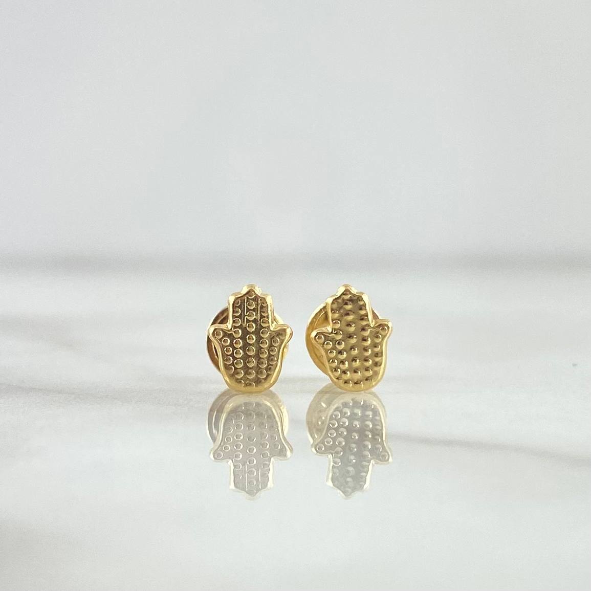 Topos Mano Hamsa Texturizada 0.55gr / 7mm Oro Amarillo