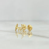 Topos Avion 0.6gr / 7mm Circones Blancos Oro Amarillo ©