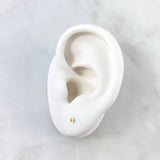 Topos Circulo 0.35gr / 2.5mm Diamantados Oro Amarillo 18K *