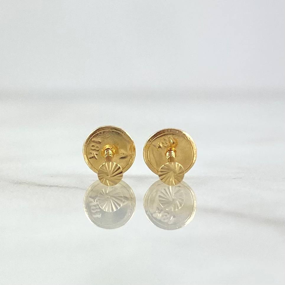 Topos Circulo 0.35gr / 2.5mm Diamantados Oro Amarillo 18K *