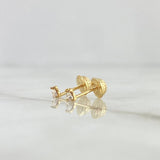Topos Piedra Triangular 0.5gr / 3mm Circon Blanco Oro Amarillo
