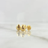 Topos Corazón 0.65gr / 6mm (Globo) Oro Amarillo *