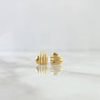 Topos Corazón Rayas Diagonales 0.7gr / 7.5mm Oro Amarillo *