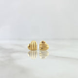 Topos Corazón 0.65gr / 7.5mm Rayas Diagonales Oro Amarillo ©