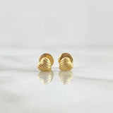 Topos Corazón Rayas Verticales 0.55gr / 5mm Oro Amarillo *