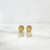 Topos Corazón Parcial Interno 0.85gr / 6.5mm Circones Blancos Oro Amarillo ©