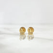 Topos Corazón Parcial 0.6gr / 4.5mm Circon Blanco Oro Amarillo *