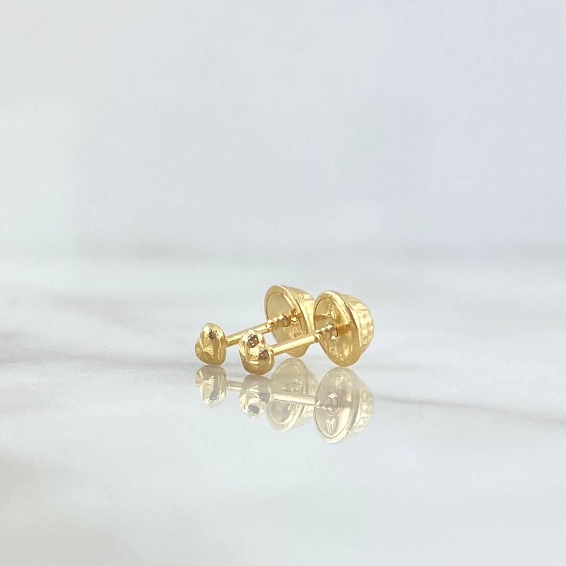 Topos Corazón 0.4gr / 3mm Diamantado Oro Amarillo *
