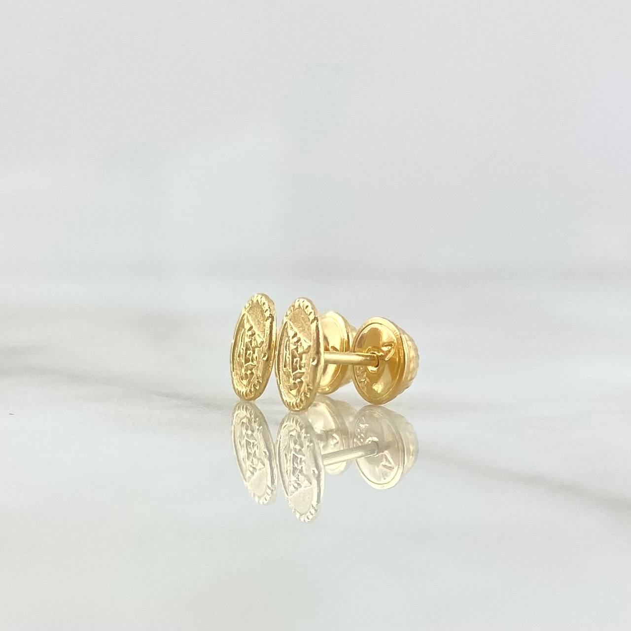 Topos San Miguel Arcangel 0.65gr / 7mm Ovalo Oro Amarillo ©