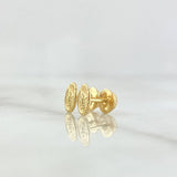 Topos San Miguel Arcangel 0.65gr / 7mm Ovalo Oro Amarillo ©