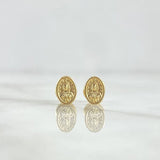 Topos Virgen Rosa Mistica 0.6gr / 7mm Ovalo Oro Amarillo ©