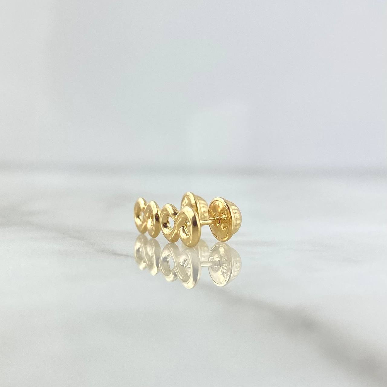 Topos Infinito 0.7gr / 1cm / Lisos Oro Amarillo 18K ©