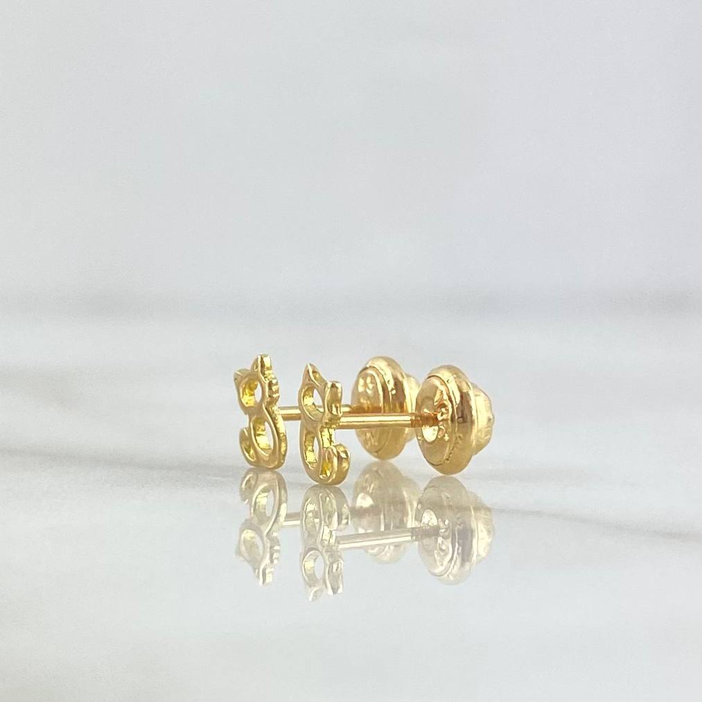 Topos Silueta Gato 0.6gr / 5.5mm Oro Amarillo