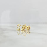 Topos Oso TS Silueta 0.75gr / 7mm Circon Fucsia Oro Amarillo