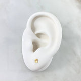 Topos Cuadrado 0.4gr / 3.5mm Diamantado Oro Amarillo