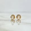 Topos Piedra Rectangular  0.65gr / 5.5mm Circon Blanco Oro Amarillo