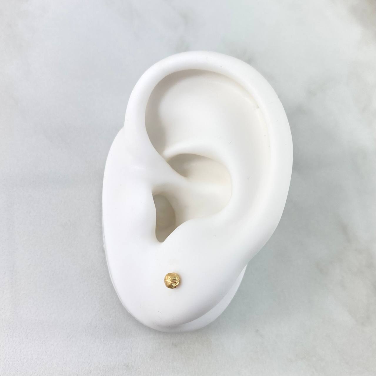 Topos Bola 0.5gr / 3mm Diamantada Oro Amarillo