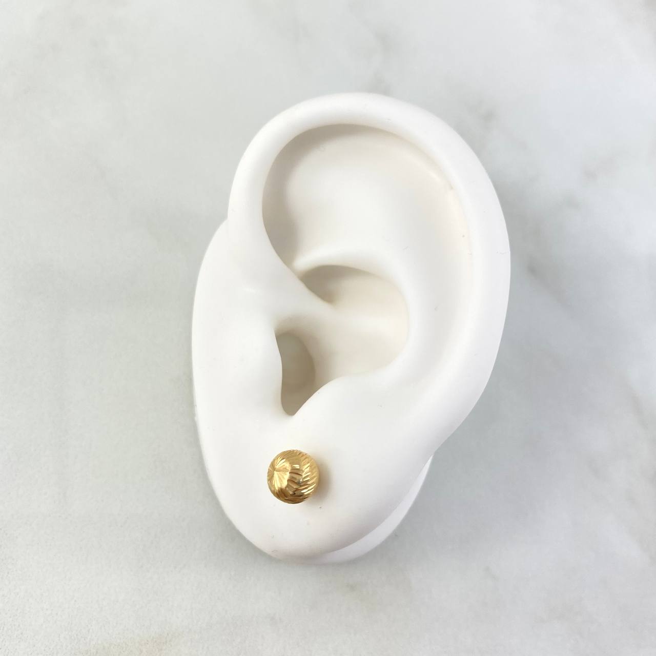 Topos Bola 0.75gr / 6mm Diamantada Oro Amarillo 18K ©