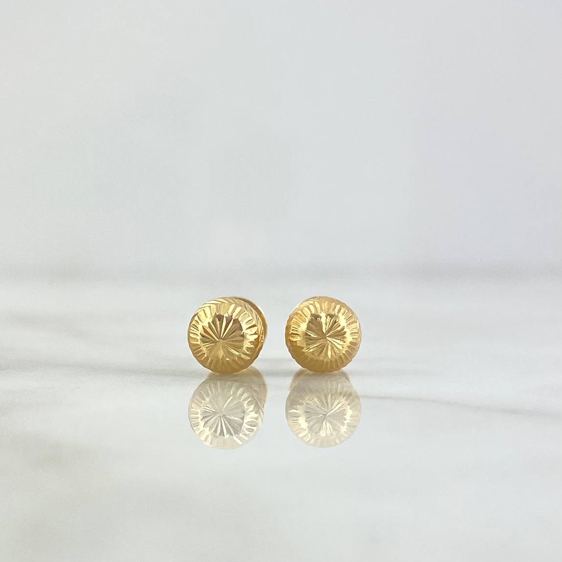 Topos Bola 0.8gr / 6mm Diamantada Oro Amarillo *