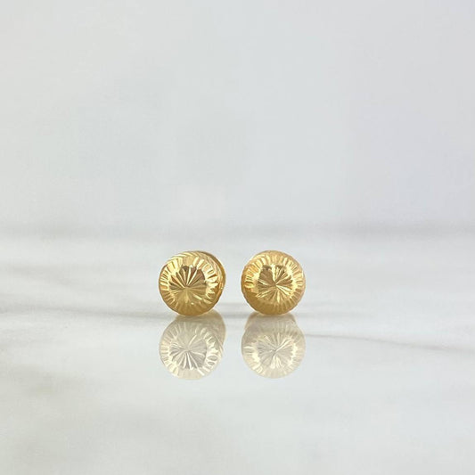 Topos Bola 0.8gr / 6mm Diamantada Oro Amarillo