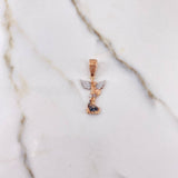 Dije San Miguel Arcángel 2.4gr / 3cm / Dos Oros Blanco Rosa $