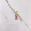 Dije Virgen de Guadalupe 1.75gr / 2.7cm / Circones Azules Fucsias Oro Amarillo $