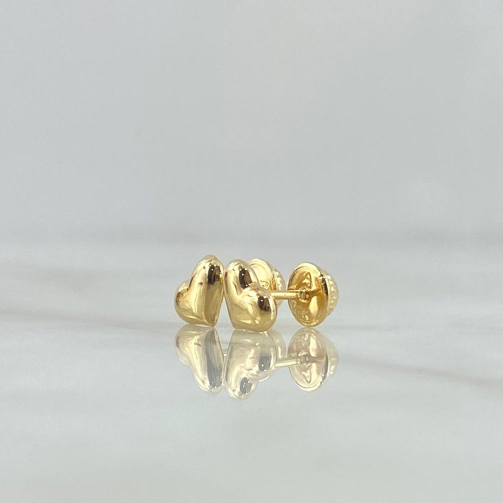 Topos Corazón 0.8gr / 10mm Troquelado Oro Amarillo 18K *